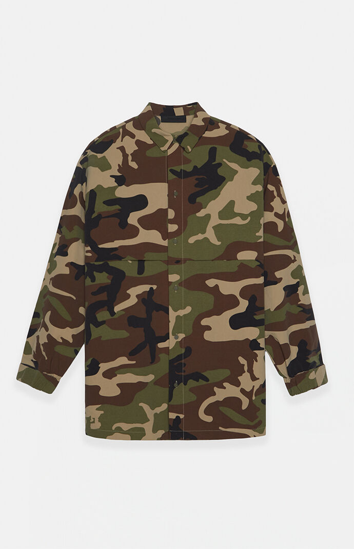 Fear of God Woodland Camo Military Nylon Overshirt Jacket