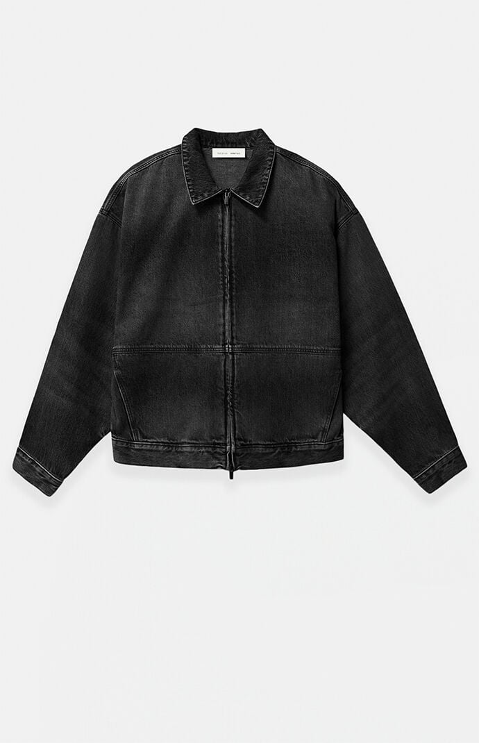 Fear of God Vintage Black Denim Cropped Work Jacket