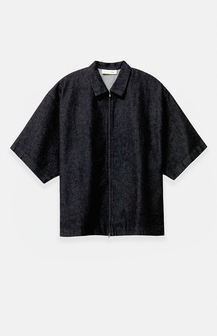 Fear of God Vintage Black Denim Zip Up Work Shirt