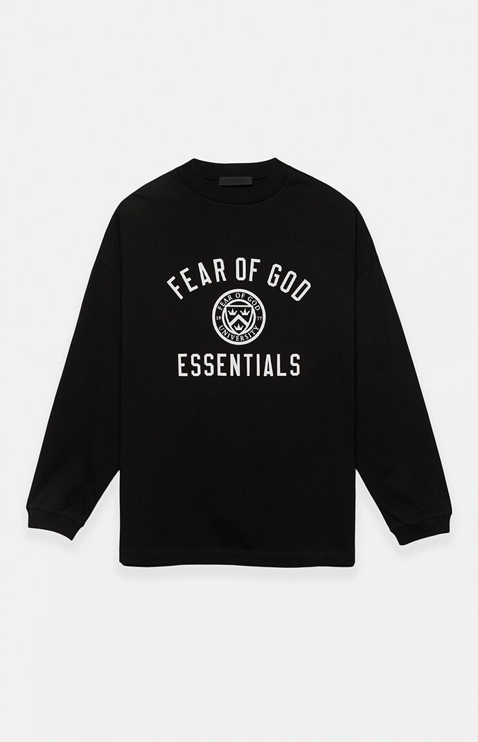 Fear of God Black University Long Sleeve T-Shirt Fear of God Black University Long Sleeve T-Shirt