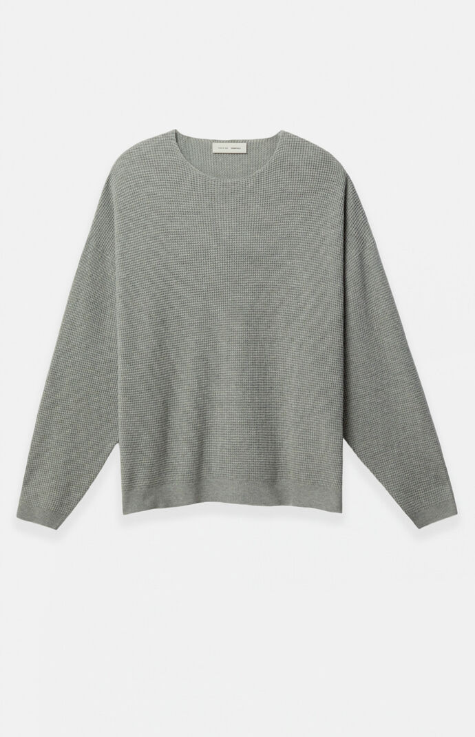 Fear of God Concrete Heather Waffle Knit Long Sleeve T-Shirt