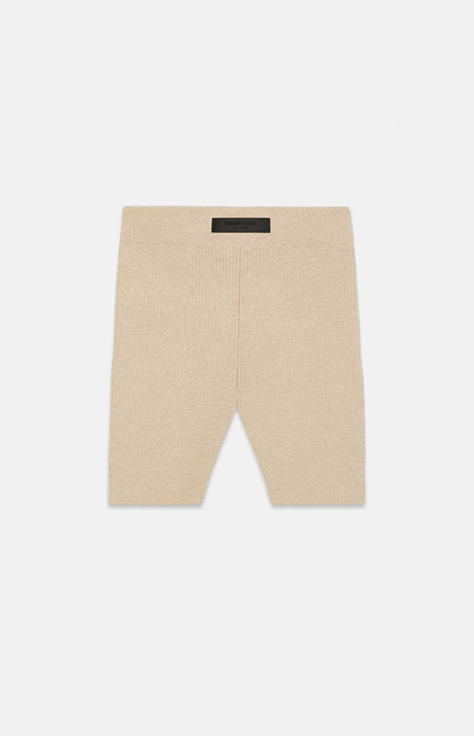 Fear of God Women's Gold Heather Sweater Knit Biker Shorts