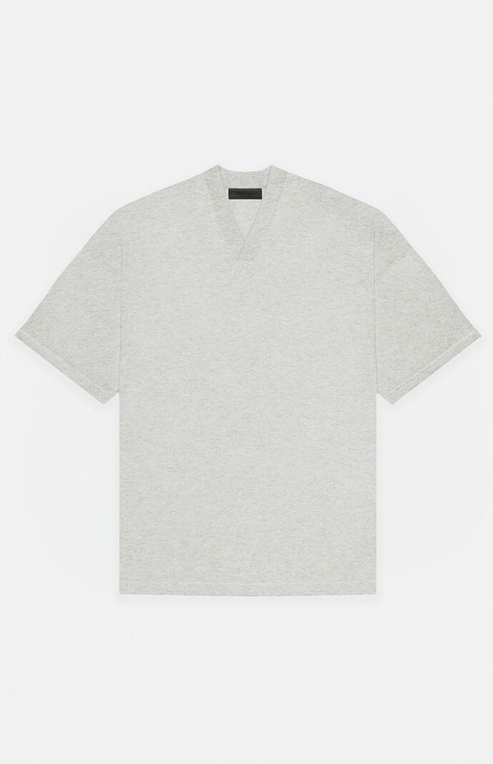 Fear of God Light Heather Grey V-Neck T-Shirt