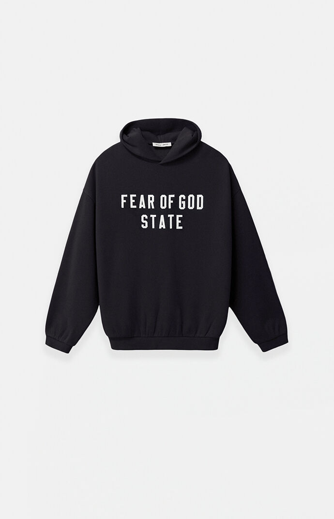 Fear of God Kids Jet Black '90s Fit Fleece Hoodie