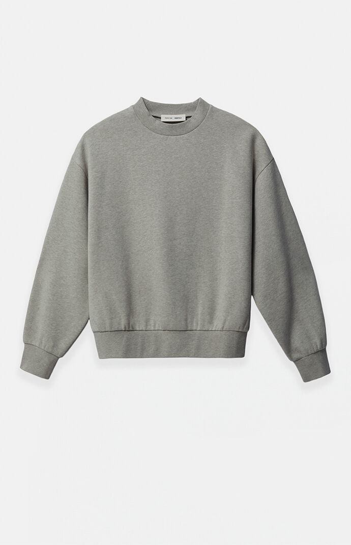 Fear of God Concrete Heather Classic Fleece Crew Neck Sweatshirt