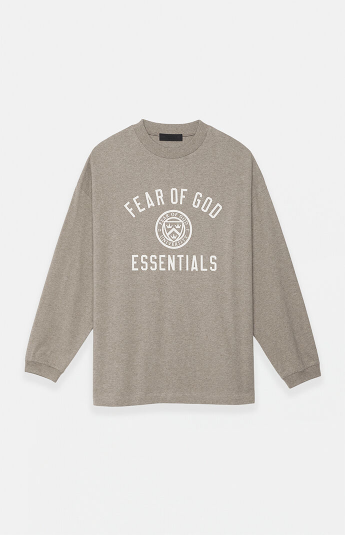 Fear of God Heather Grey University Long Sleeve T-Shirt Fear of God Heather Grey University Long Sleeve T-Shirt