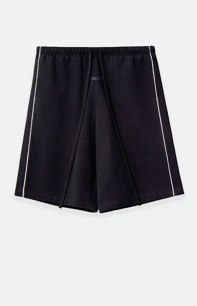 Fear of God Jet BlackÂ & Cloud White Basketball Fleece Sweat Shorts