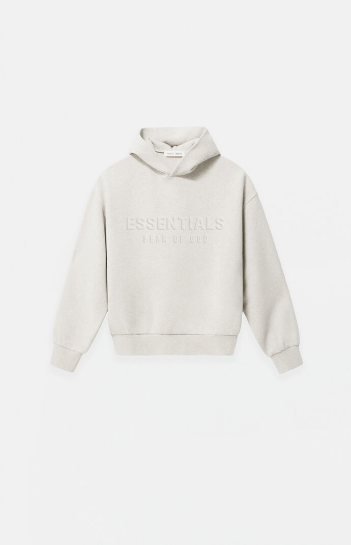 Fear of God Kids Heather Oatmeal Embossed Classic Hoodie