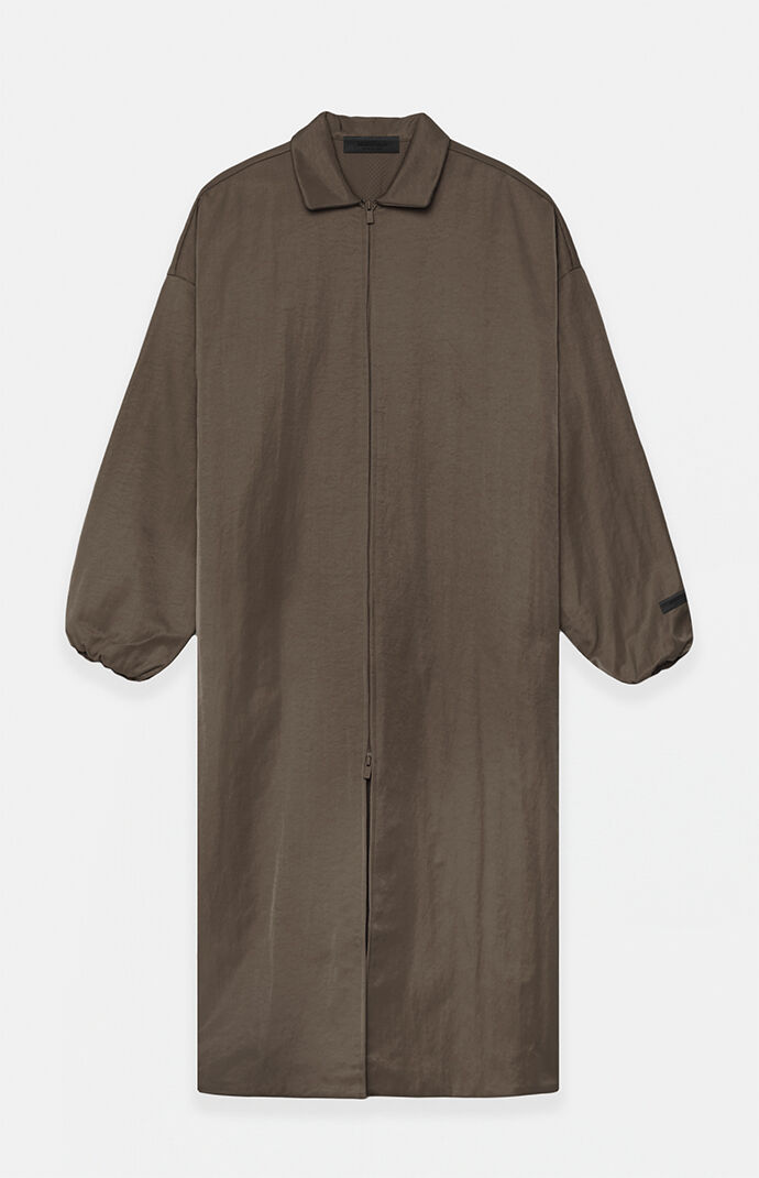 Fear of God Brown Textured Nylon Trench Coat